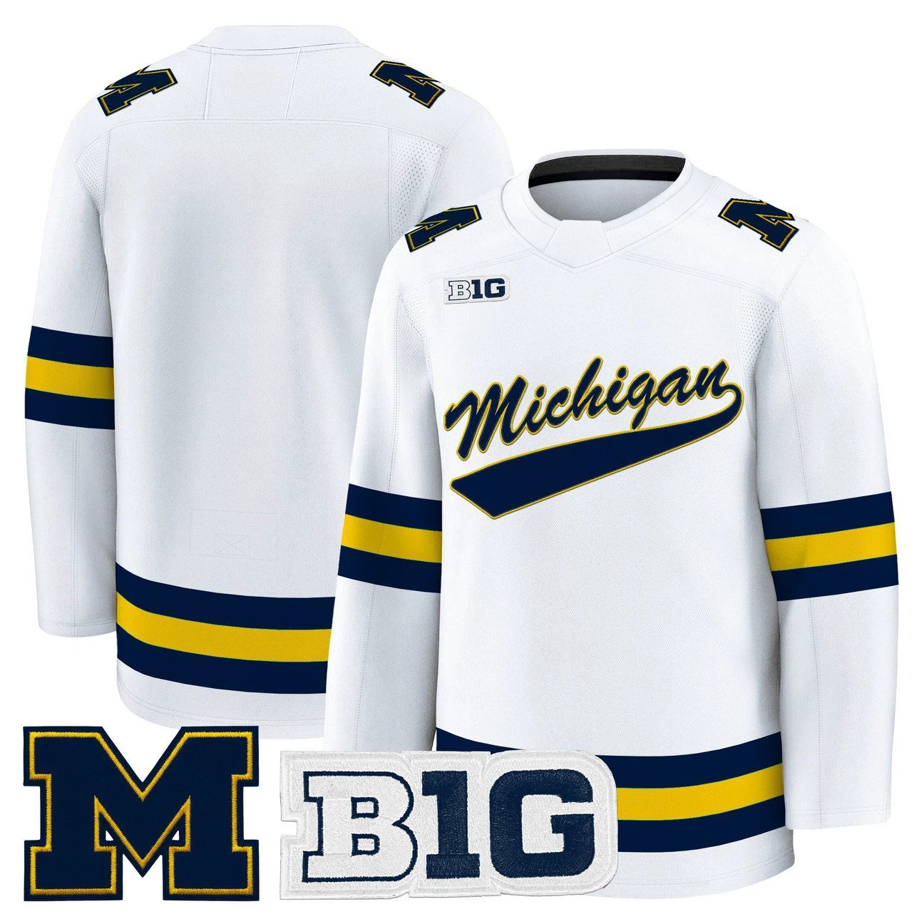 Team Jersey Michigan Wolverines 2025-26 Premium All Stitched by Hockey David