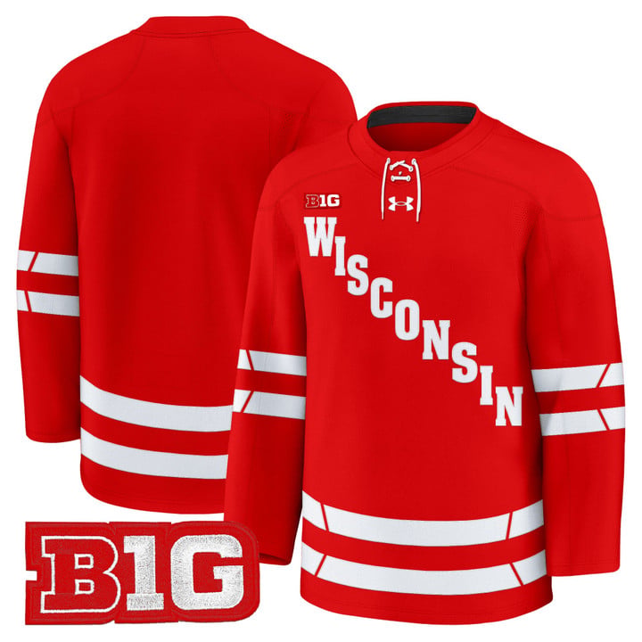 Team Jersey Wisconsin Badgers 2025-26 Premium Stitched by Hockey David