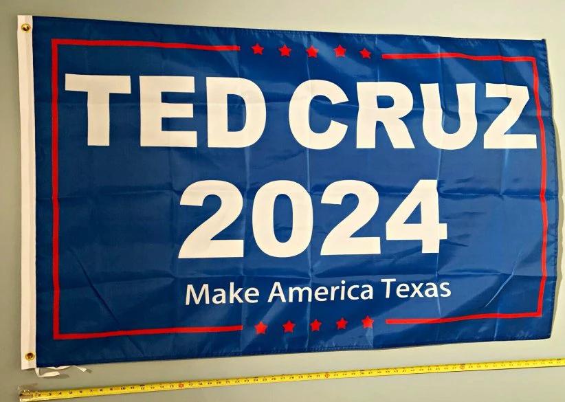 Ted Cruz Flag Make America Texas Blue 2024 USA Sign 3x5' by flagsjustdoit