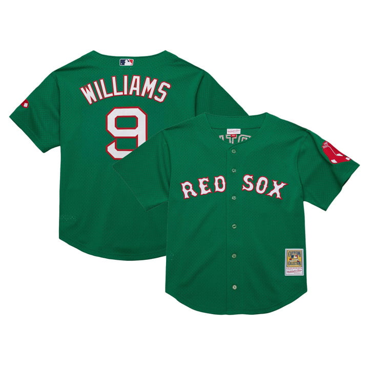 Ted Williams Jersey #9 Boston Red Sox Throwback Cooperstown Stitched Green by Baseball Jerseys 7