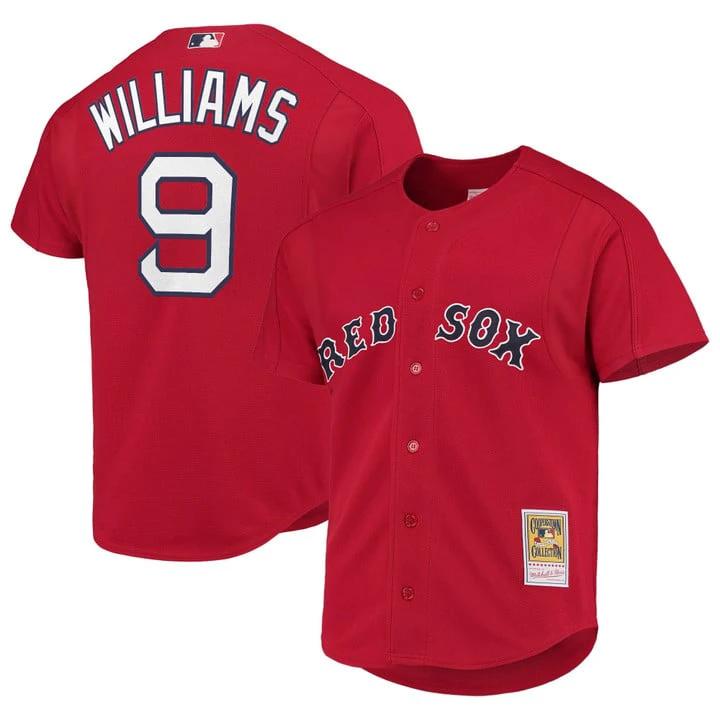 Ted Williams Jersey #9 Boston Red Sox Throwback Cooperstown Stitched Red by Baseball Jerseys 7