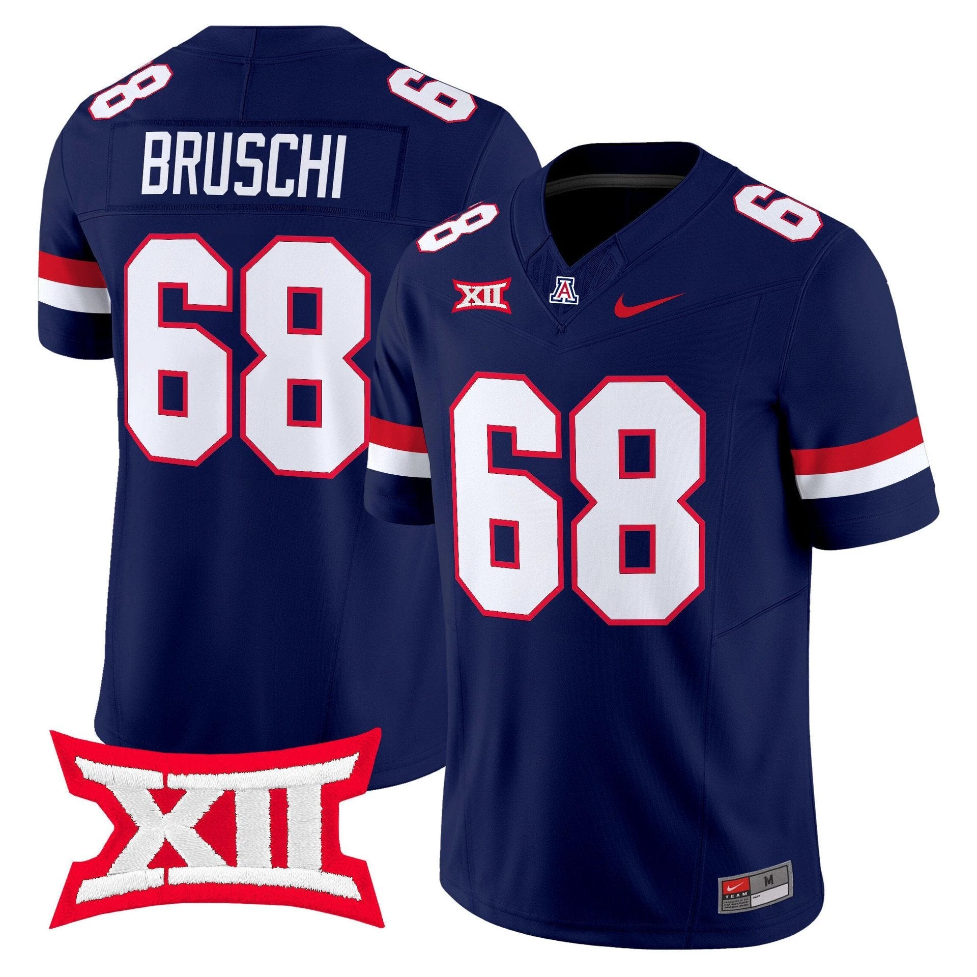 Tedy Bruschi Jersey #68 Arizona Wildcats 2025 Limited Stitched by My Store NCAA Football Jerseys
