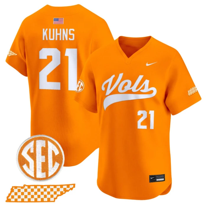Tegan Kuhns Jersey #21 Tennessee Vols 2026 Smokey Grey Series Stitched by My Store