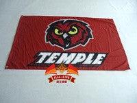 Temple Owls Flag 3FTX 5FT Size NCAA Temple University Banner Polyester 100D by flagsshop
