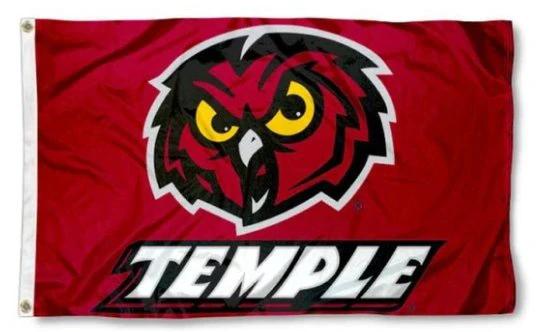 Temple Owls Flag 3X5ft Banner USA Polyester with 2 Brass Grommets by flagsjustdoit