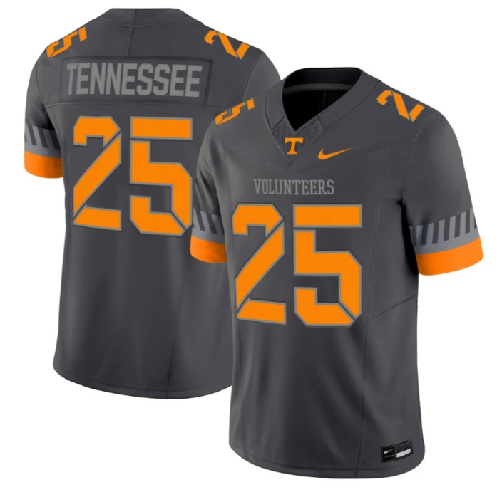 Tennessee Jersey #25 Tennessee Vols 2025 Smokey Grey Series Stitched by NCAA Football Jersey
