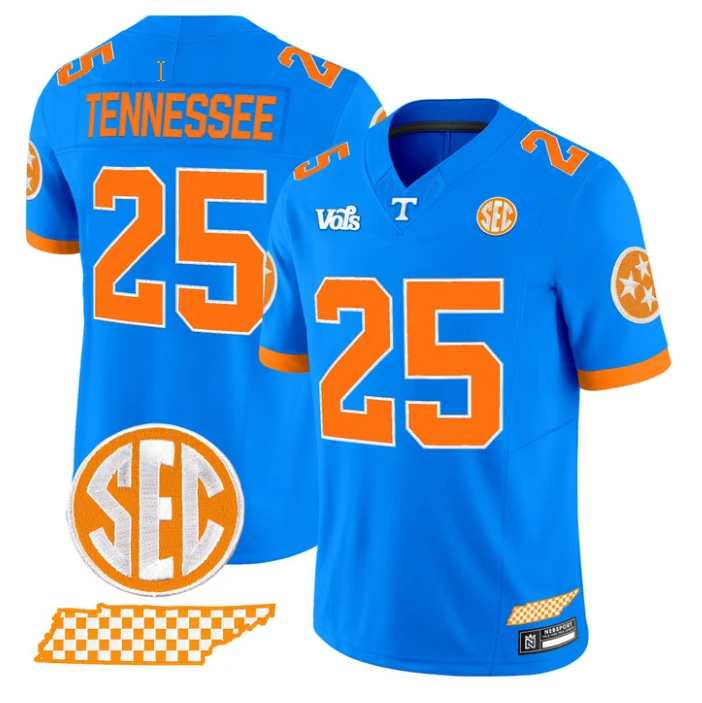 Tennessee Jersey #25 Tennessee Volunteers Blue Blaze Edition Stitched by My Store