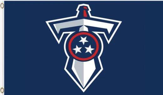 Tennessee Titans Blue Flag 3X5 Ft Polyester Banner USA 90x150cm by flagsjustdoit