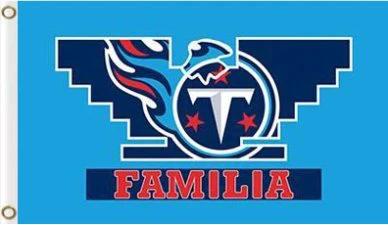 Tennessee Titans Familia Flag 3X5 Ft Polyester Banner USA 90x150cm by flagsjustdoit