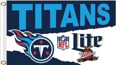 Tennessee Titans Lite Flag 3X5 Ft Polyester Banner USA 90x150cm by flagsjustdoit