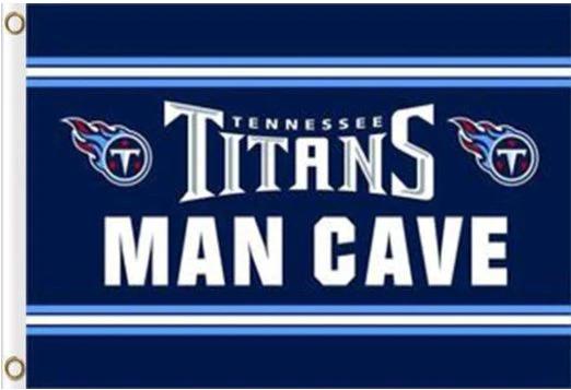 Tennessee Titans MAN CAVE Flag 3X5 Ft Polyester Banner USA 90x150cm by flagsjustdoit
