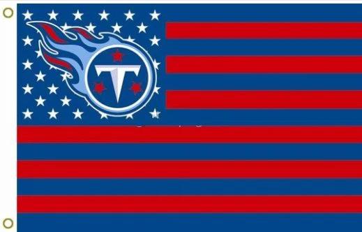 Tennessee Titans Star Flag 3X5 Ft Polyester Banner USA 90x150cm by flagsjustdoit
