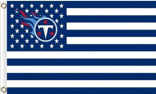 Tennessee Titans Star & Strips Flag 3X5 Ft Polyester Banner USA 90x150cm by flagsjustdoit