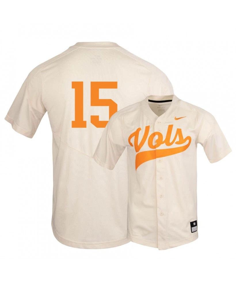 Tennessee Volunteers 15 Kody Davidson Elite White Baseball Jersey by My Store