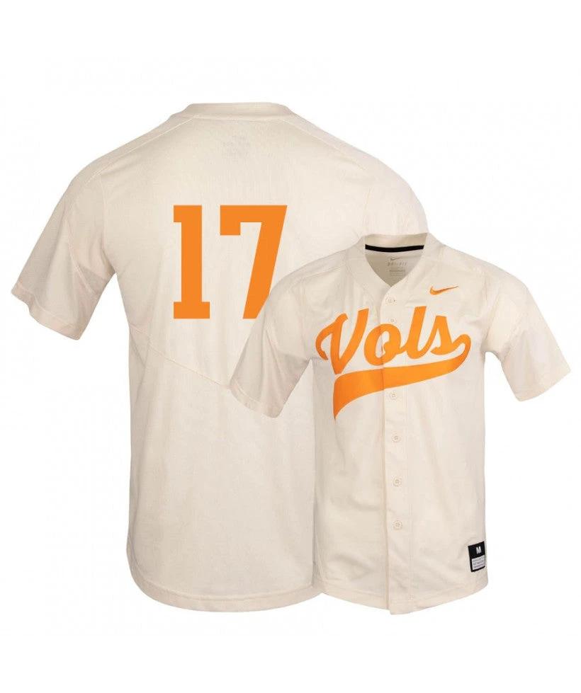 Tennessee Volunteers 17 Connor Pavolony Elite White Baseball Jersey by My Store