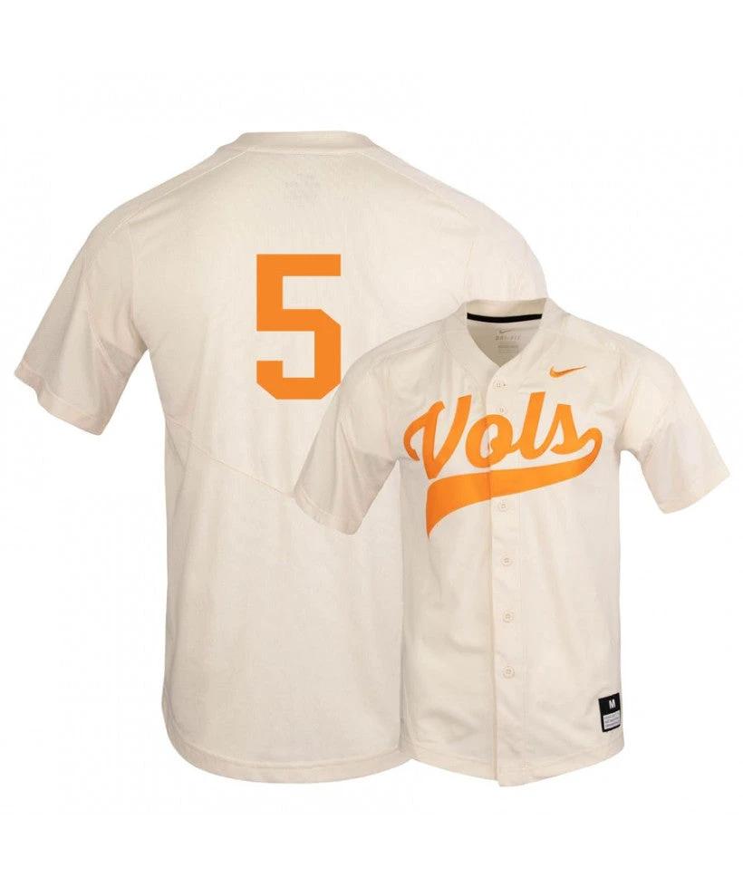 Tennessee Volunteers 10 Pete Derkay Elite Orange Baseball Jersey by My Store