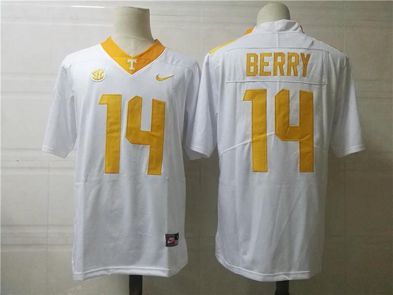 Tennessee Volunteers College #14 Eric Berry Football Jersey White by My Store