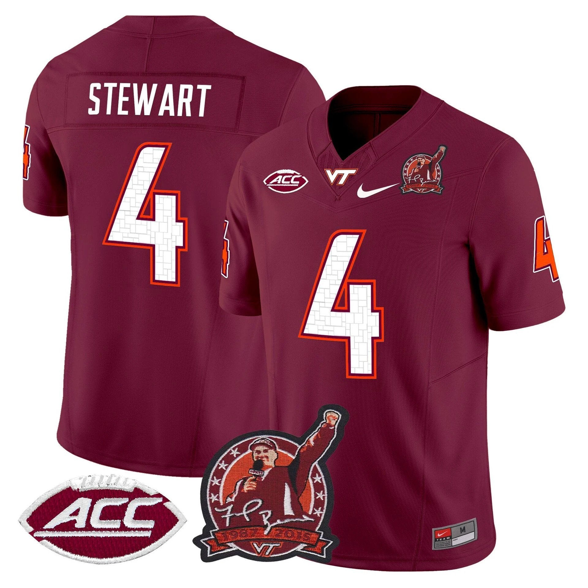 Terion Stewart Jersey #4 Virginia Tech Hokies Coach Frank Beamer 2025 by My Store NCAA Football Jerseys