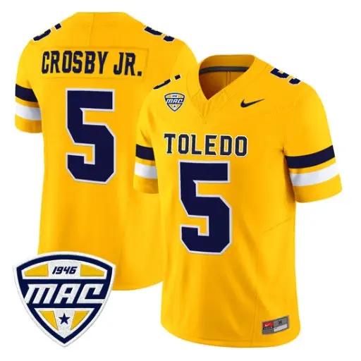 Terrell Crosby Jr. Jersey #5 Toledo Rockets 2026 Vapor Limited Stitched by My Store NCAA Football Jerseys