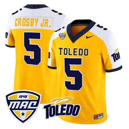 Terrell Crosby Jr. Jersey #5 Toledo Rockets 2026 Vapor Limited Stitched by My Store NCAA Football Jerseys