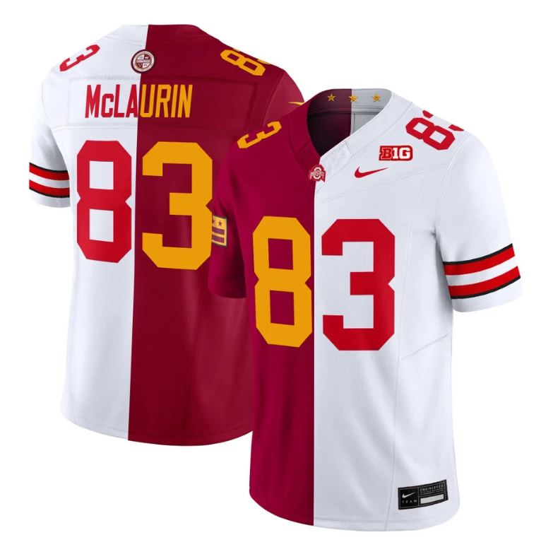 Terry McLaurin Jersey #83 Ohio State Buckeyes Split Vapor V2 Football Stitched by NCAA Football Jersey