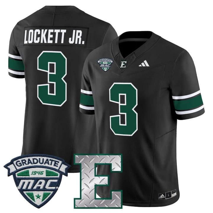 Terry Lockett Jr Jersey #3 Eastern Michigan Eagles 2025 Limited Stitched by My Store NCAA Football Jerseys