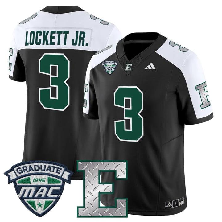 Terry Lockett Jr Jersey #3 Eastern Michigan Eagles 2025 Limited Stitched by My Store NCAA Football Jerseys