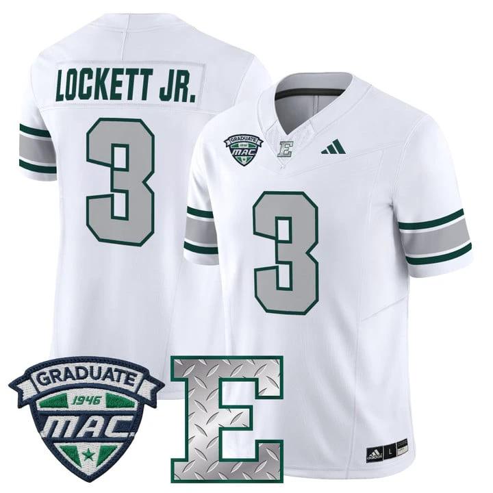 Terry Lockett Jr Jersey #3 Eastern Michigan Eagles 2025 Limited Stitched by My Store NCAA Football Jerseys