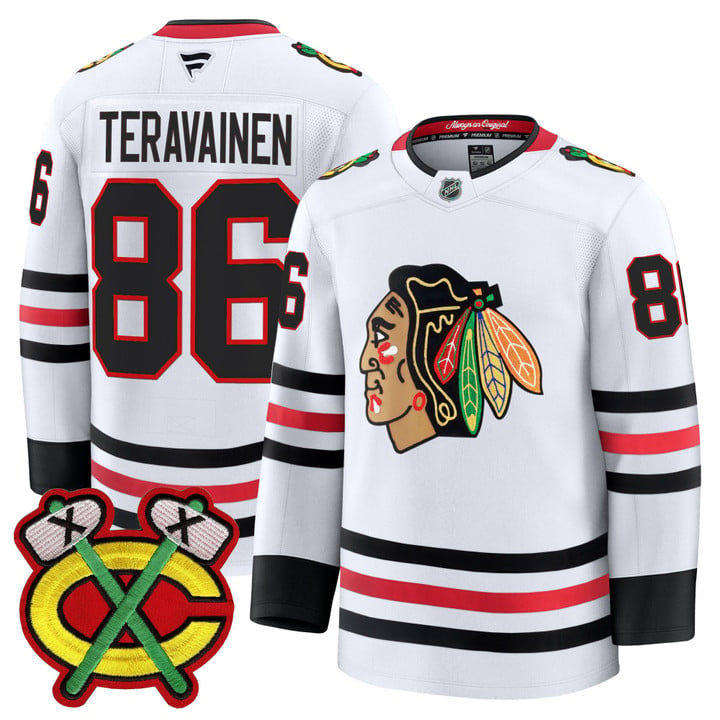 Teuvo Teravainen Jersey #86 Chicago Blackhawks 2025-26 Premium Stitched by Hockey David