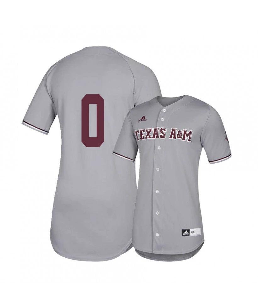 Texas A and M Aggies 0 Ray Alejo Gray College Baseball Jersey by My Store