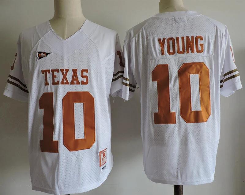 Texas Longhorns #10 Vince Young College Football Jersey White by My Store
