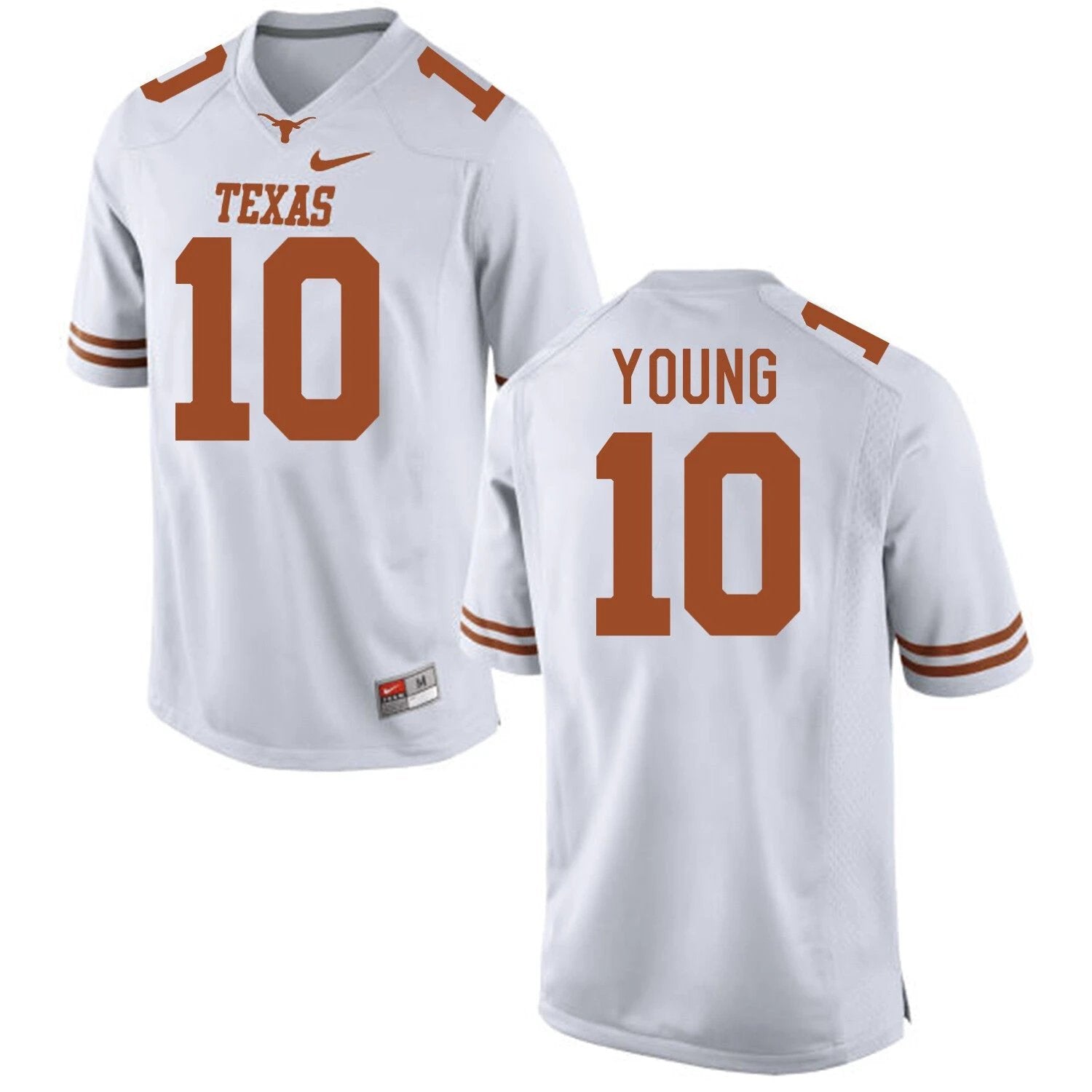 Texas Longhorns #10 Vince Young College Football Jersey White 1 by My Store