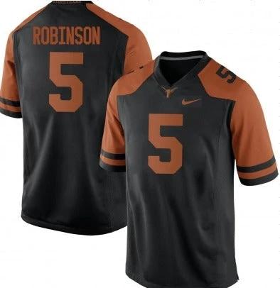 Texas Longhorns #5 Bijan Robinson Football Jersey Black by My Store