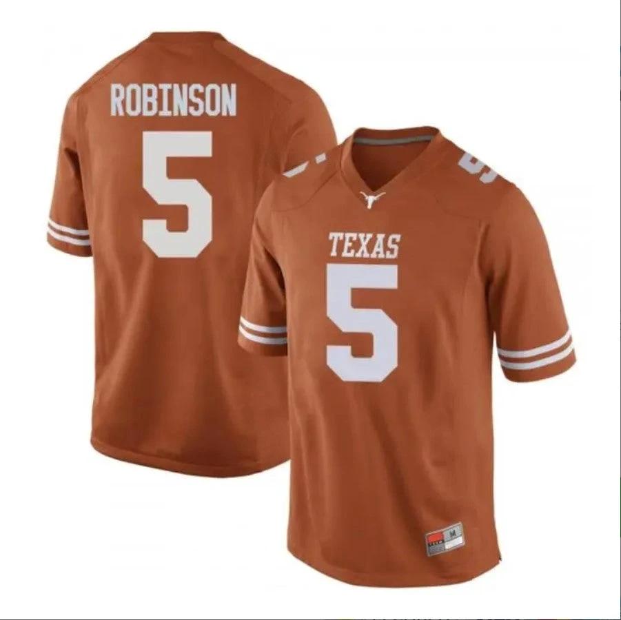 Texas Longhorns #5 Bijan Robinson NCAA Football Jersey Orange by My Store