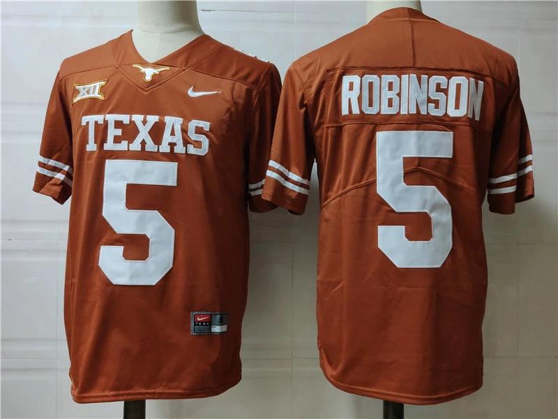 Texas Longhorns #5 Robinson College Football Jersey by My Store