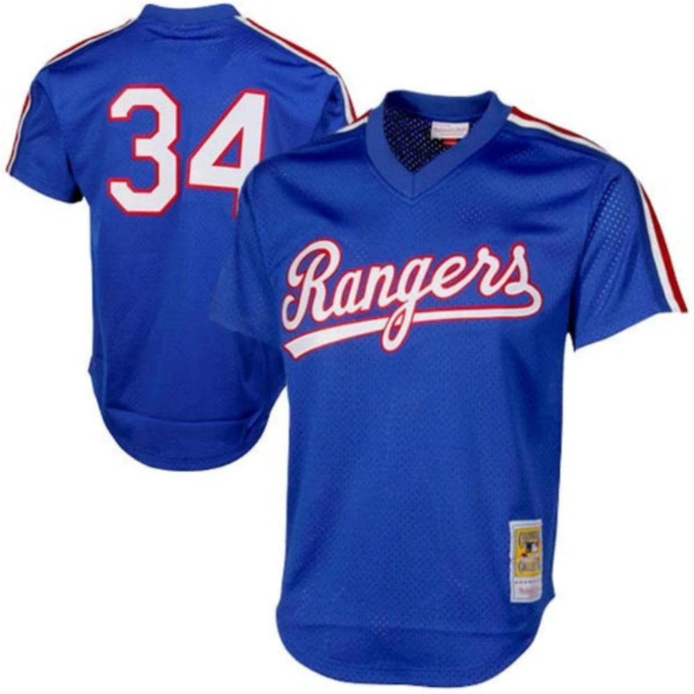Texas Rangers Nolan Ryan Blue Throwback Mesh Pullover Jersey by My Store