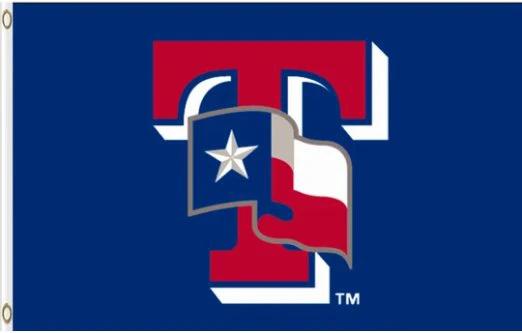 Texas Rangers US Blue Flag 3X5Ft Banner USA Polyester with Brass Grommets by flagsjustdoit