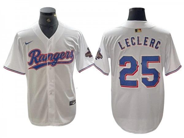 Texas Rangers #25 José Leclerc White 2024 Gold Collection Limited Jersey by My Store