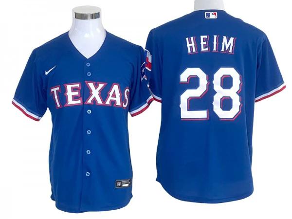 Texas Rangers #28 Jonah Heim Royal Cool Base Jersey by My Store