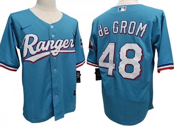 Texas Rangers #48 Jacob deGrom Light Blue Alternate Cool Base Jersey by My Store