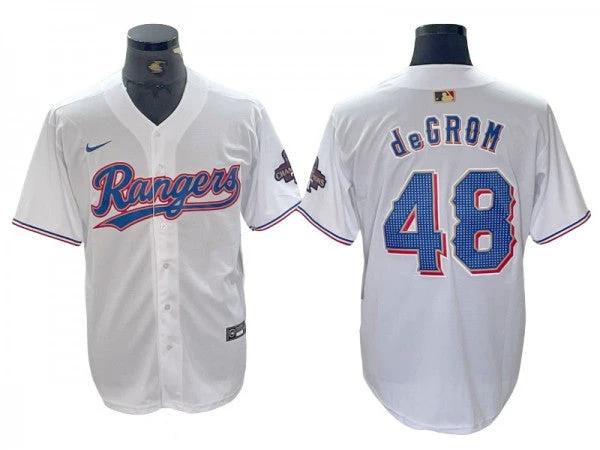 Texas Rangers #48 Jacob deGrom White 2024 Gold Collection Limited Jersey by My Store
