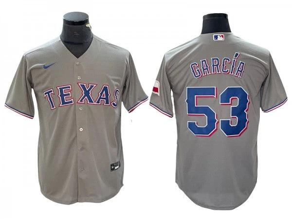 Texas Rangers #53 Adolis Garcia Gray Cool Base Jersey by My Store
