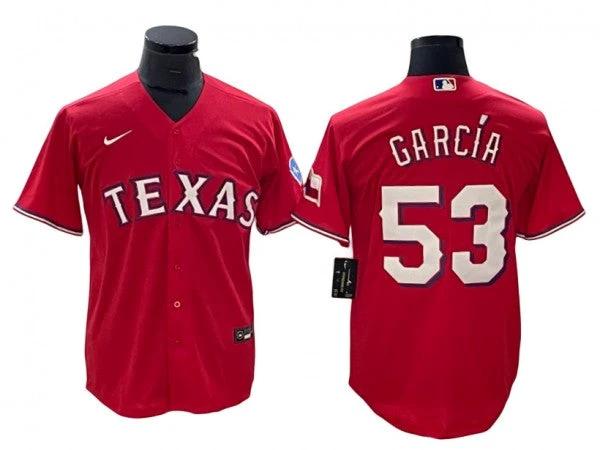 Texas Rangers #53 Adolis Garcia Red Cool Base Jersey by My Store