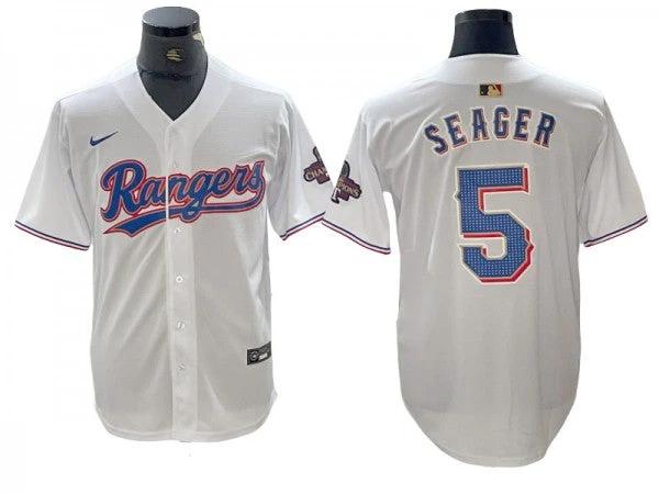 Texas Rangers #5 Corey Seager White 2024 Gold Collection Limited Jersey by My Store