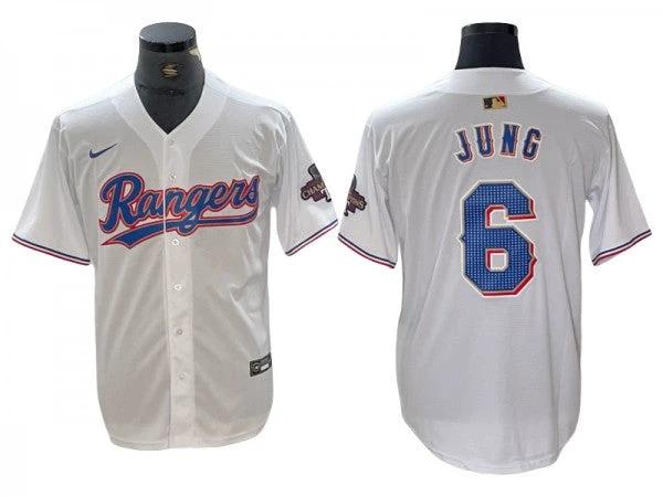 Texas Rangers #6 Josh Jung White 2024 Gold Collection Limited Jersey by My Store