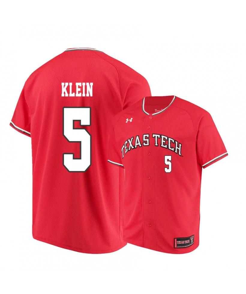 Texas Tech Red Raiders 5 Brian Klein Red College Baseball Jersey by My Store