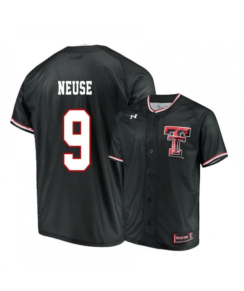 Texas Tech Red Raiders 9 Dylan Neuse Black College Baseball Jersey by My Store