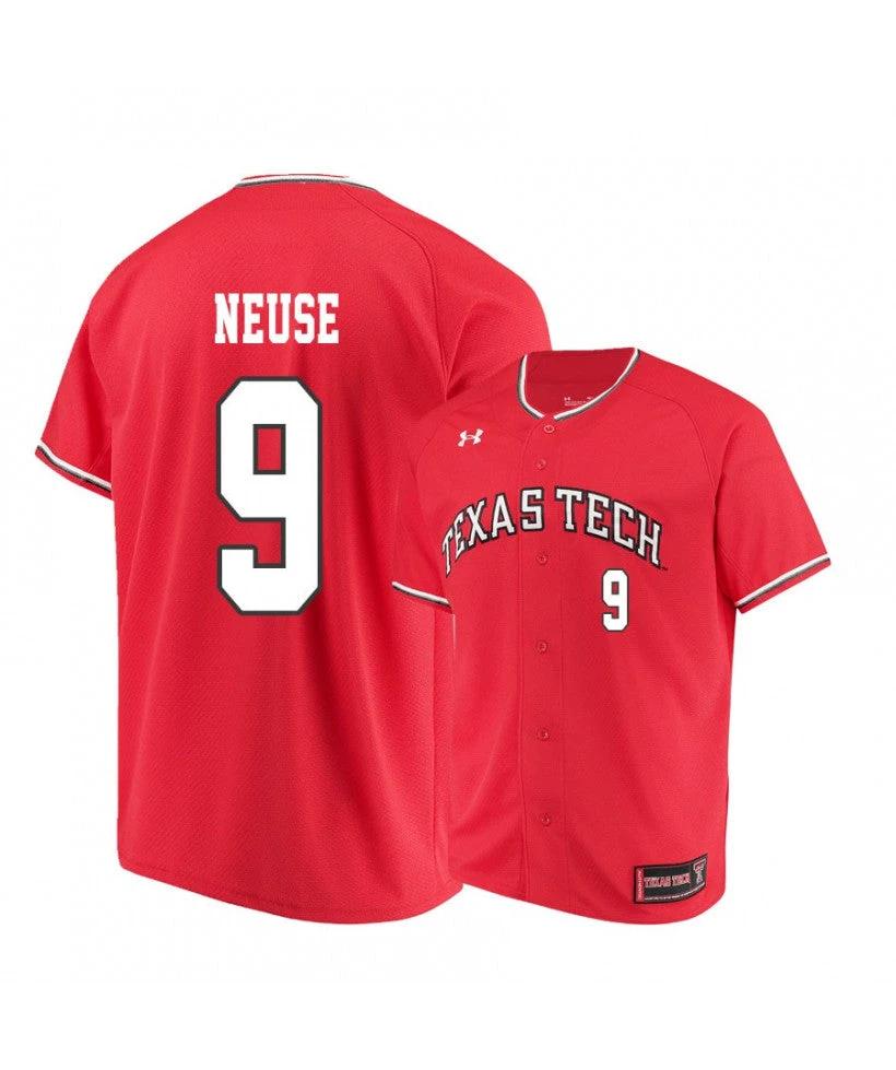 Texas Tech Red Raiders 9 Dylan Neuse Red College Baseball Jersey by My Store