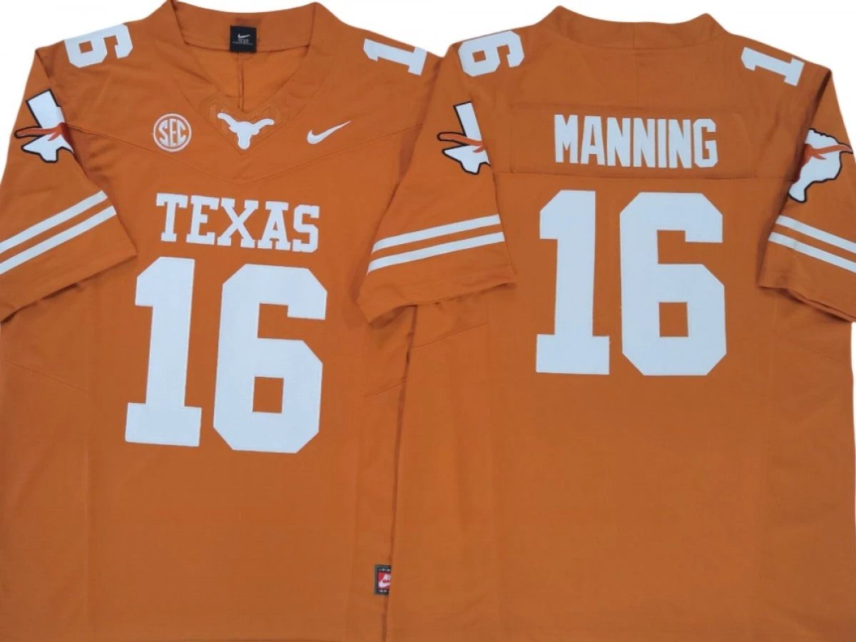 Texas Longhorns #16 Arch Manning Vapor F.U.S.E. Limited Jersey - Texas logo by My Store NCAA Football Jerseys