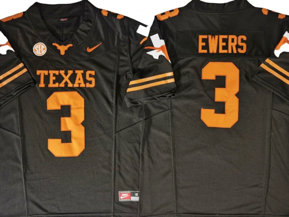 Texas Longhorns #3 Quinn Ewers Vapor F.U.S.E. Limited Jersey - Texas logo by My Store NCAA Football Jerseys